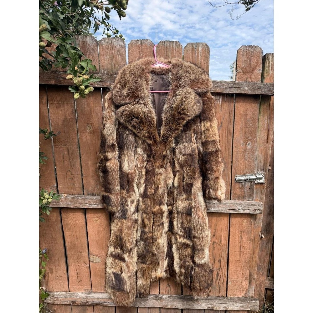 Vintage Evan's Patchwork Genuine Fox Fur Coat